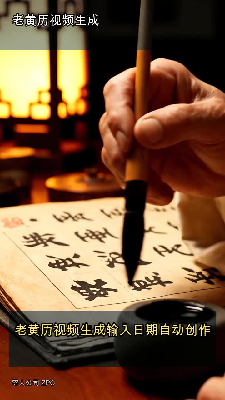 老黄历视频生成封面