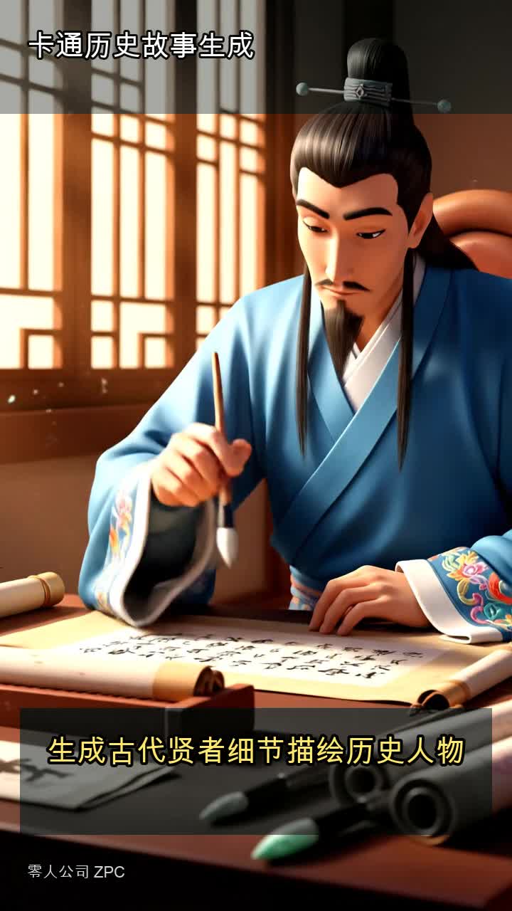 卡通风格历史故事封面