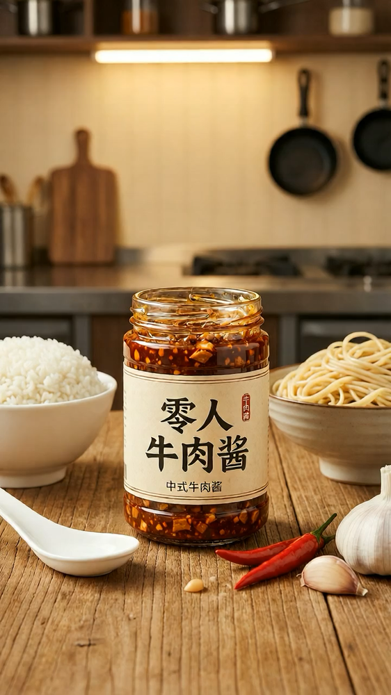 产品宣传视频｜零人牛肉酱样片封面